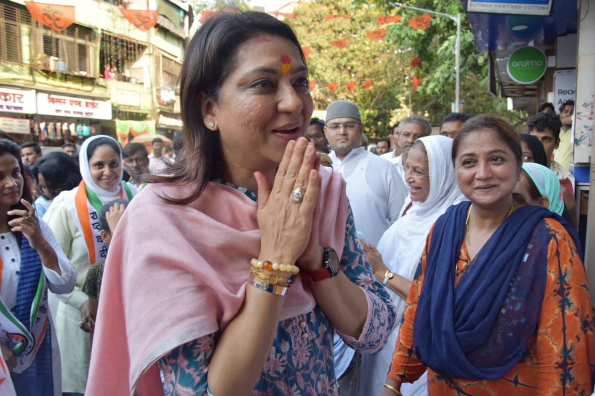 Mumbai North Central Congress-NCP Candidate Priya Dutt,Election Campaign Rally at Kurla.