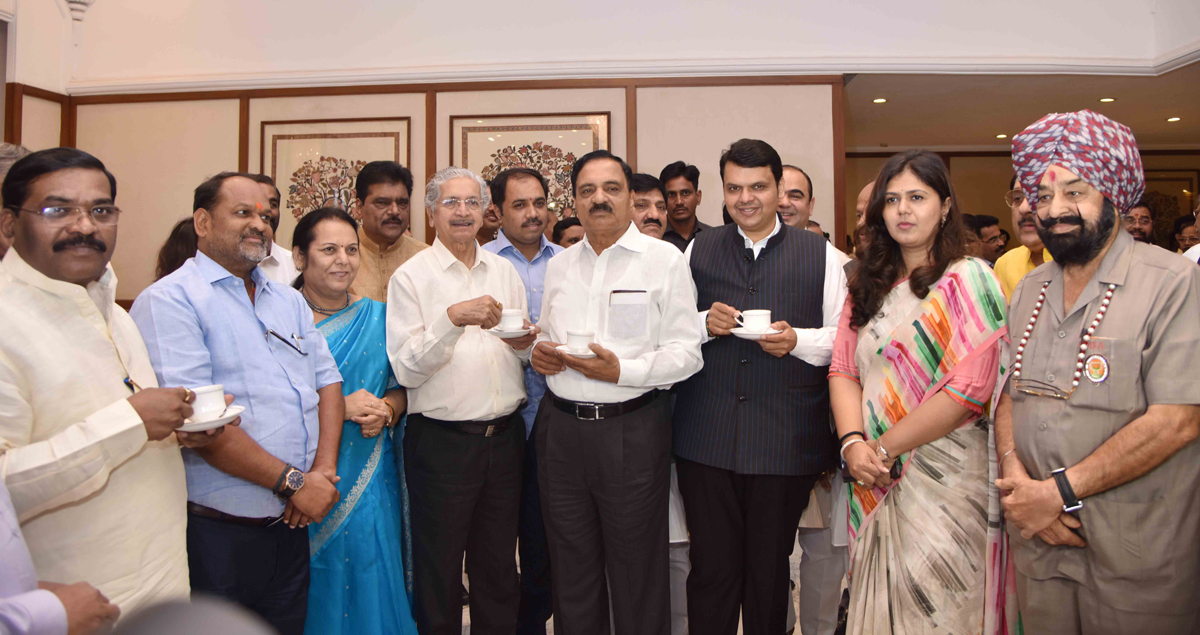 Chief Minister Tea Party at Sahyadri Guest House .