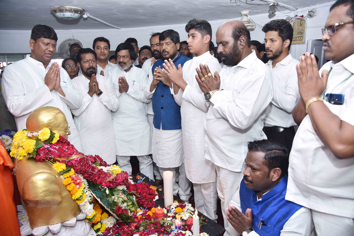Abhivadan to Bharatna Dr.Babasaheb Ambedkar on his Mahaparinirvan Din at Chaityabhumi Dadar.