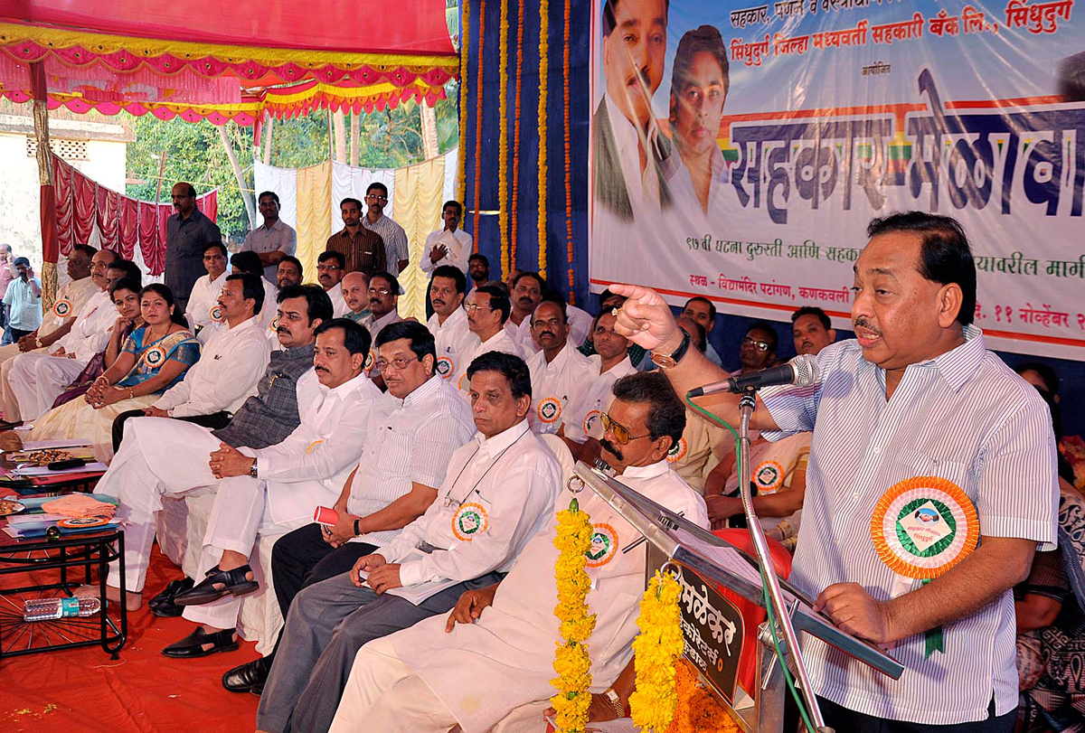 MINISTER NARAYANRAO RANE & MINISTER HARSHVARDHAN PATIL AT KANKAVLI.