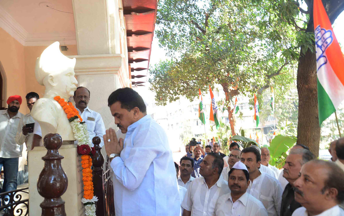 Mumbai Congress Celebrates 130th Year of Indian National Congress Foundation Day at Tejpal Hall Mumbai.