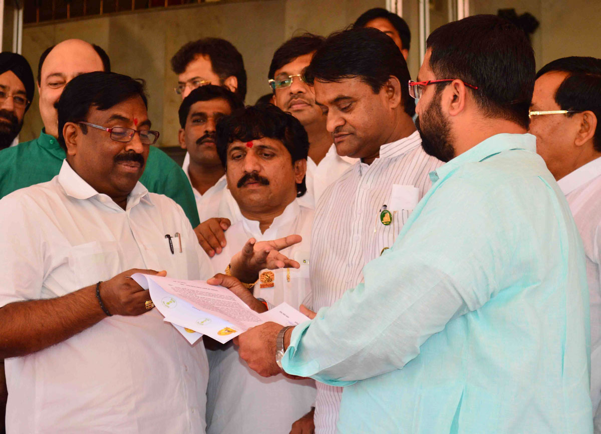Minister Sudhir Mungantiwar during Budget Session at Vidhan Bhavan in Mumbai.