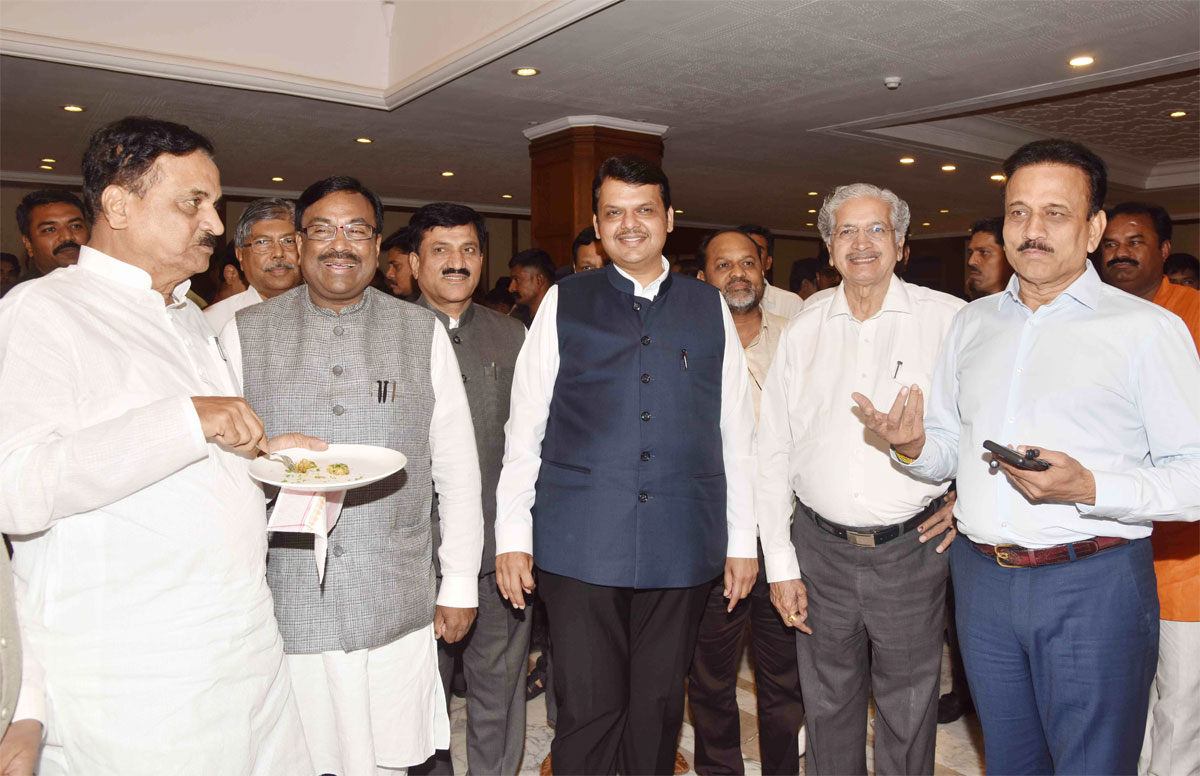 CM Devendra Fadnavis No Tea Party at Sahyadri Guest House.