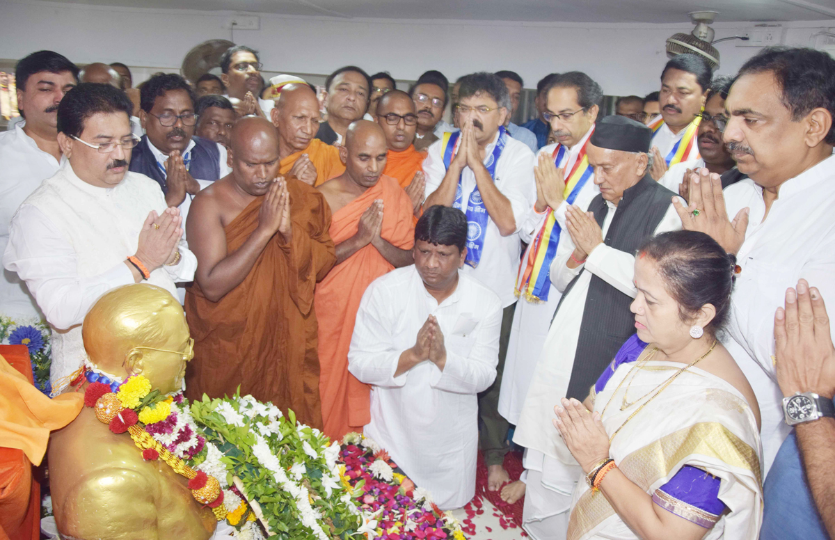 Mumbai...Salutes & Floral Tributes to Bharatratna Mahamanav Dr Babasaheb Ambedkar on his 63rd 'Mahaparinirvan Din.