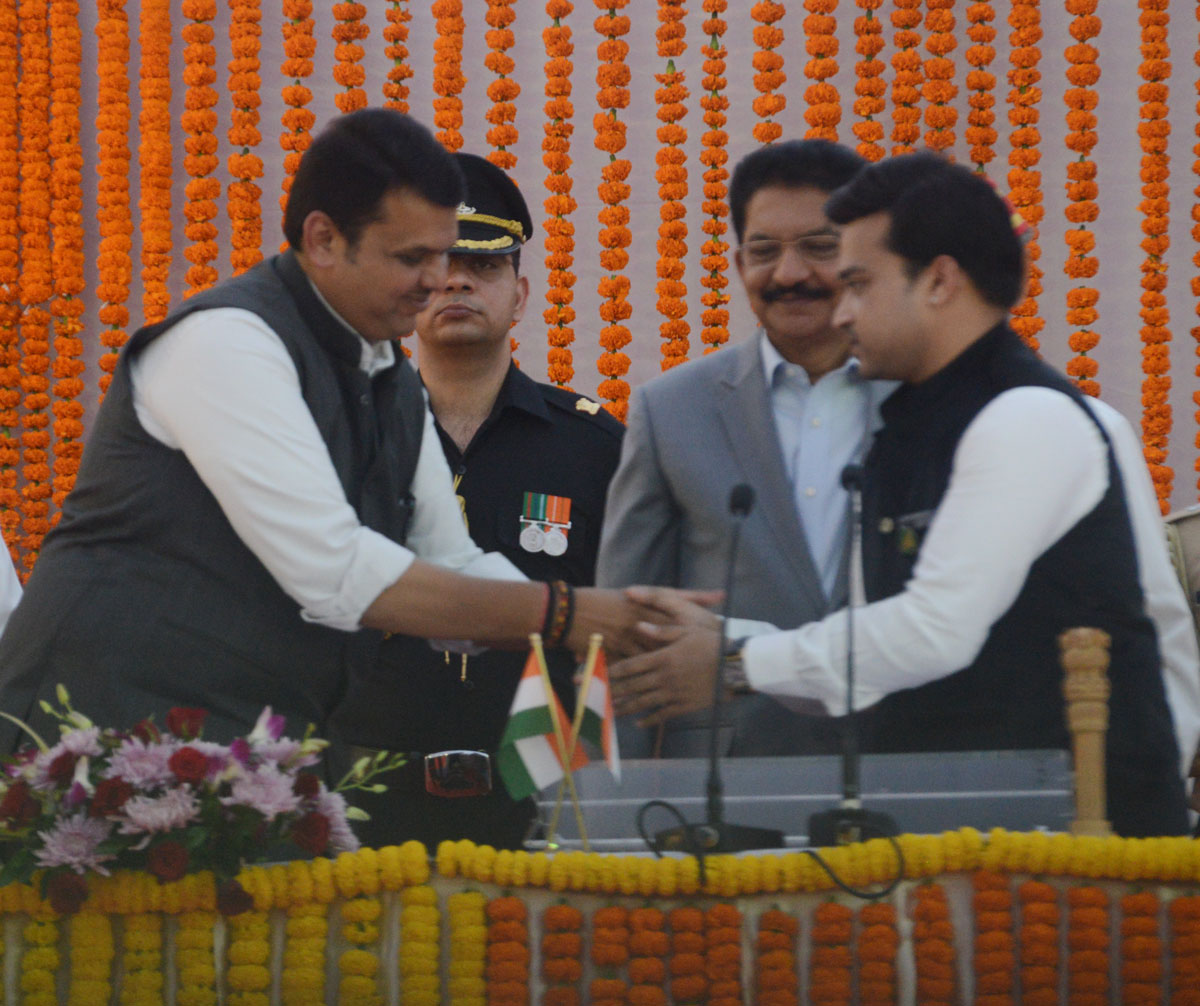 Oath Taking Ceremony of BJP & Shivsena Cabinet Minister's & State Minister's of Maharashtra at Vidhan Bhavan Mumbai.