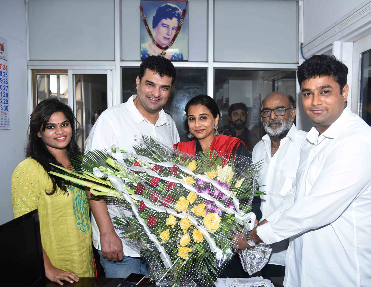 Bollywood Actress Vidya Balan & Siddharth Roy Kapoor at Arora Cinema to watch Super Hit Film " KABALI ".