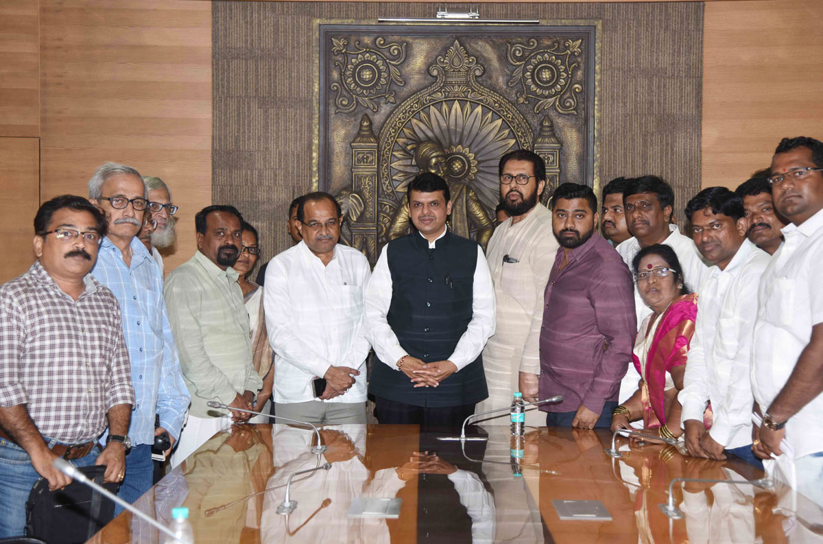 Opposition Leader Radhakrishna Vikhe Patil Delegation met Chief Minister Devendra Fadnavis.