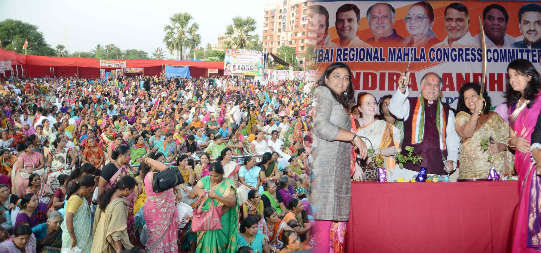 Mahila Melava organized Mumbai Mahila Congress in Chief Presence of Mahila Congress National President Shobha Oza at Om Sai Ground Borivali (w).