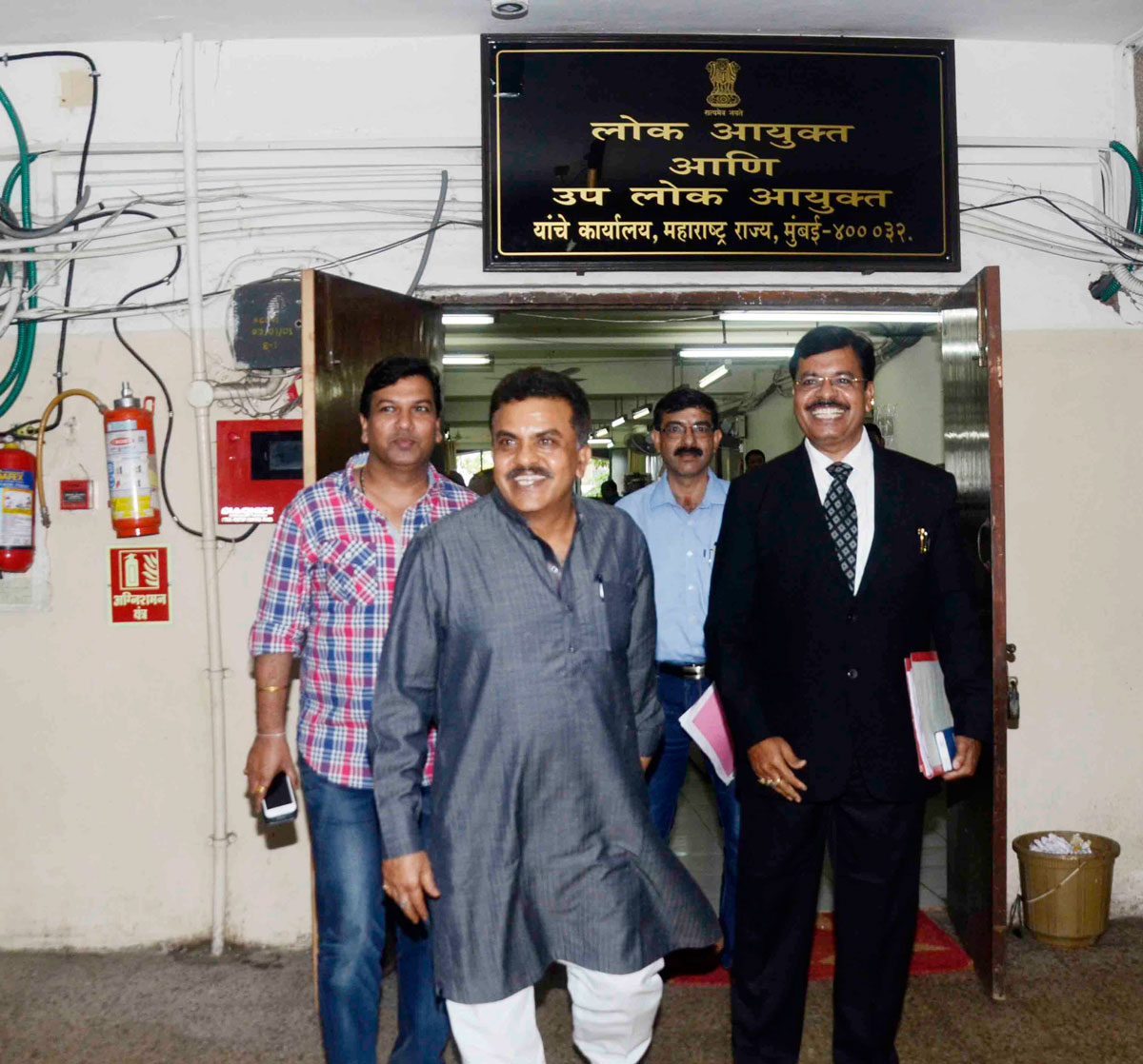 MRCC President Sanjay Nirupam at Lokayukta Office Opposite Mantralay Mumbai.