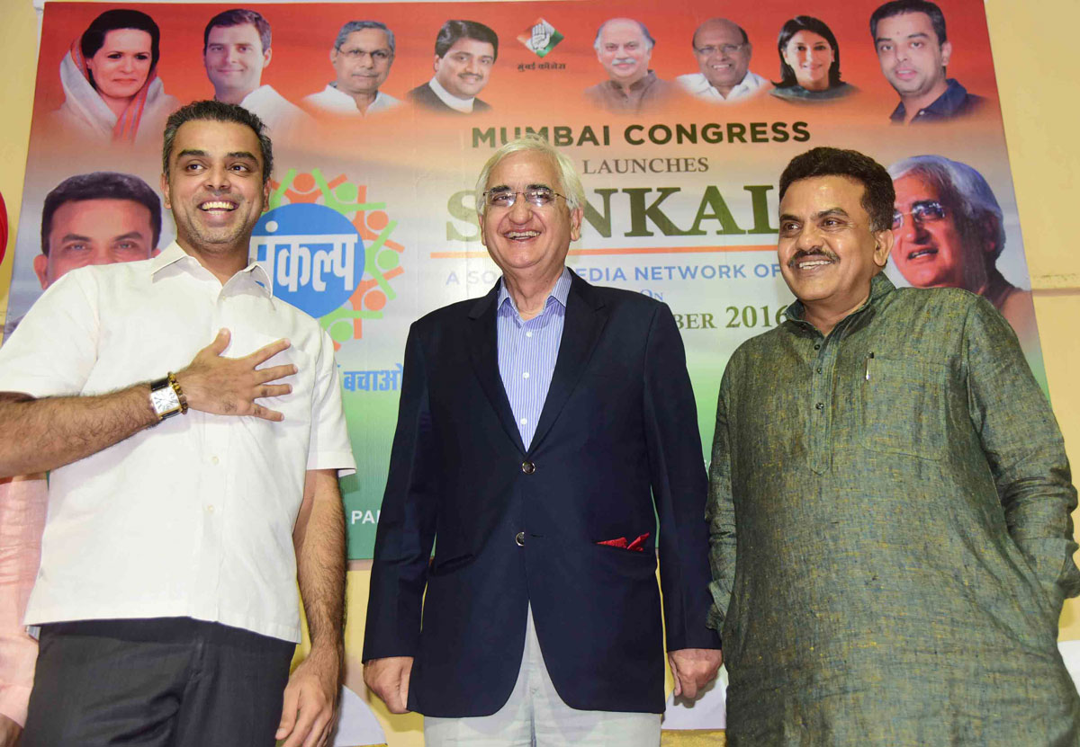 Mumbai Congress President Sanjay Nirupam organised Social Media Training Camp "SANKALP" at Tejapal Hall.