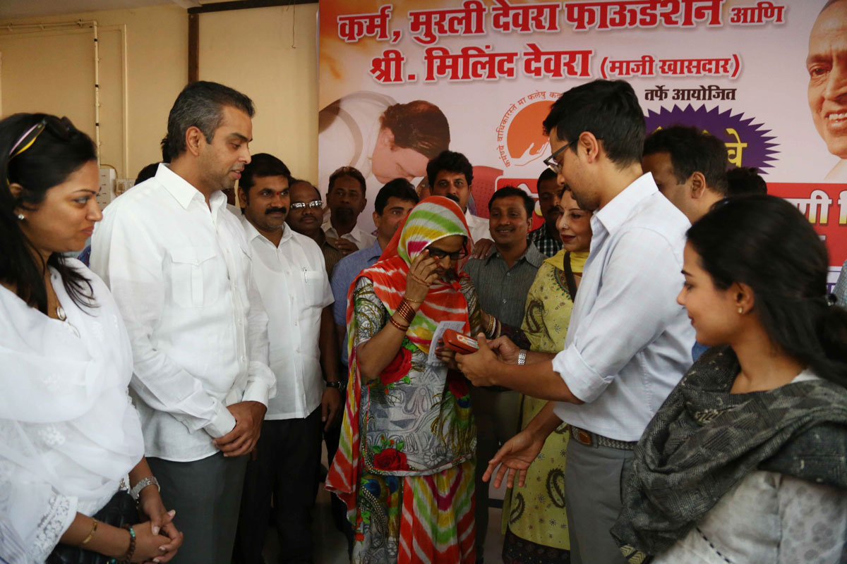 Congress Leader & Ex.MP.Milind Deora & Karm 84th Free Eye Check-Up Camp at Worli.