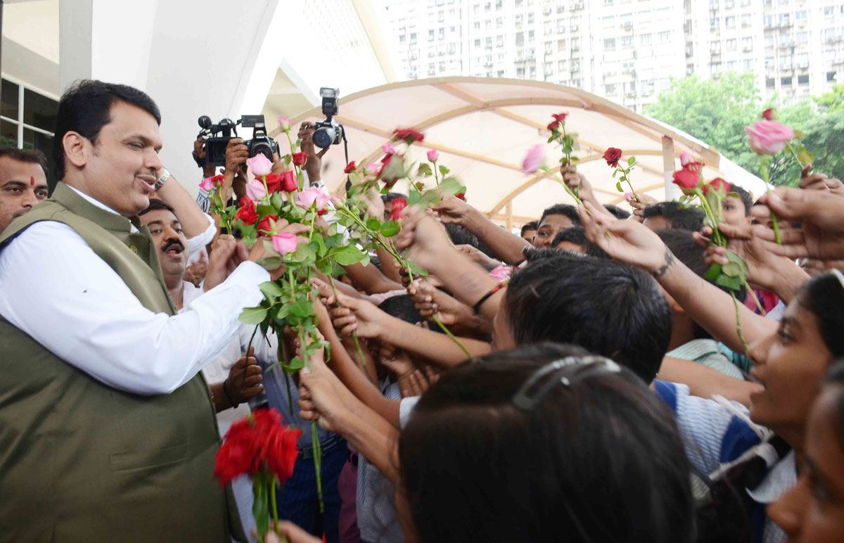 Chief Minister Devendra Fadnavis at Vidhan Bhavan Mumbai.