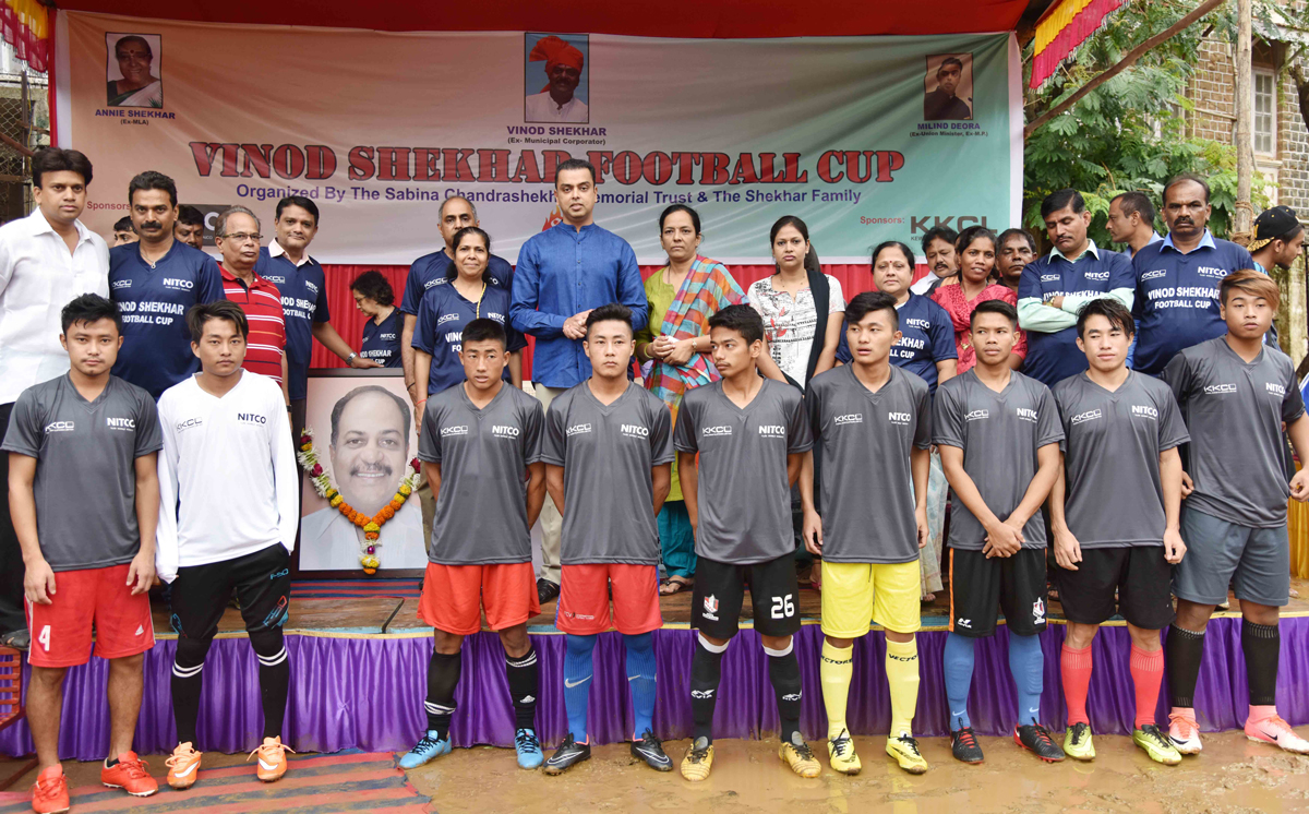 South Mumbai Ex.MP & Ex.Union Minister Milind Deora  inaugurates Vinod Shekhar Football Cup Tounaments at Back Ground Colaba .