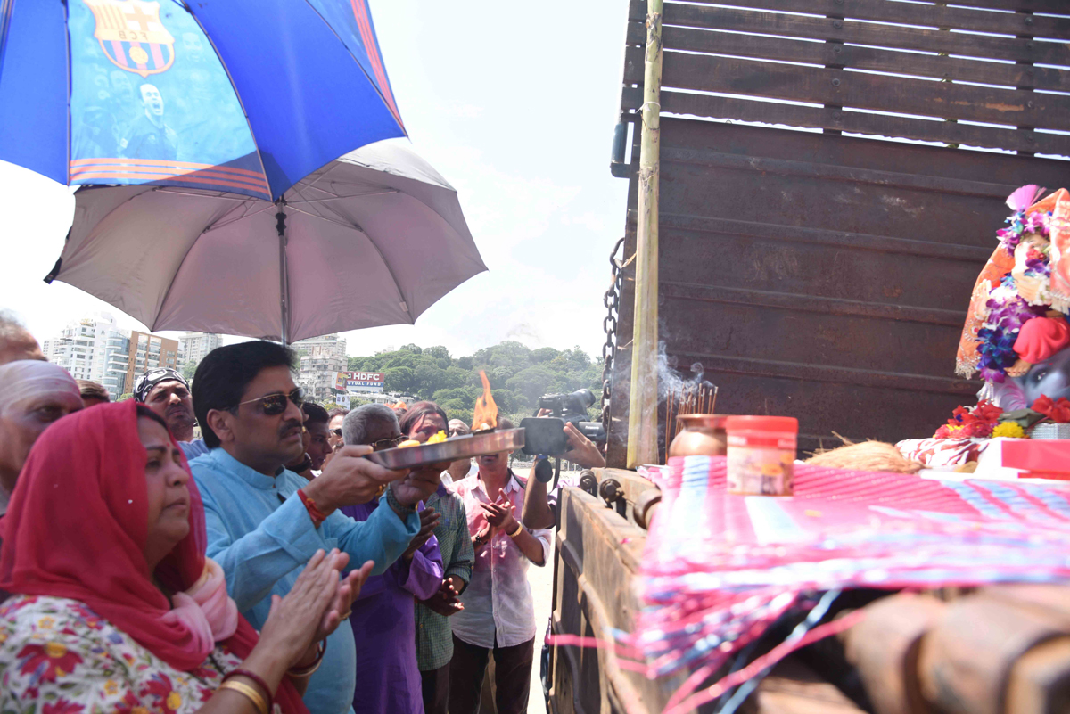 Ganpati Bappa Idol Immersion in Mumbai.