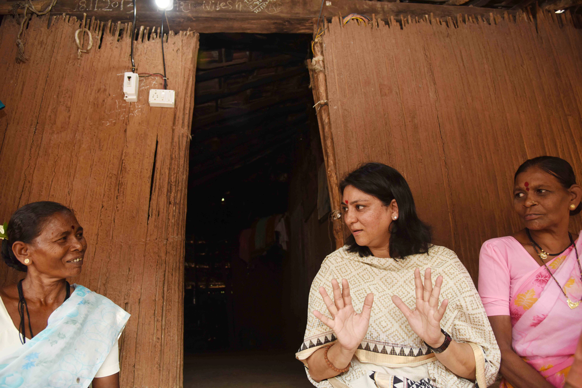 Nargis Dutt Memorial Charitable Trust Ex.MP Priya Dutt in Tribal Village Borichapada Sonavegaon Palghar Dist.