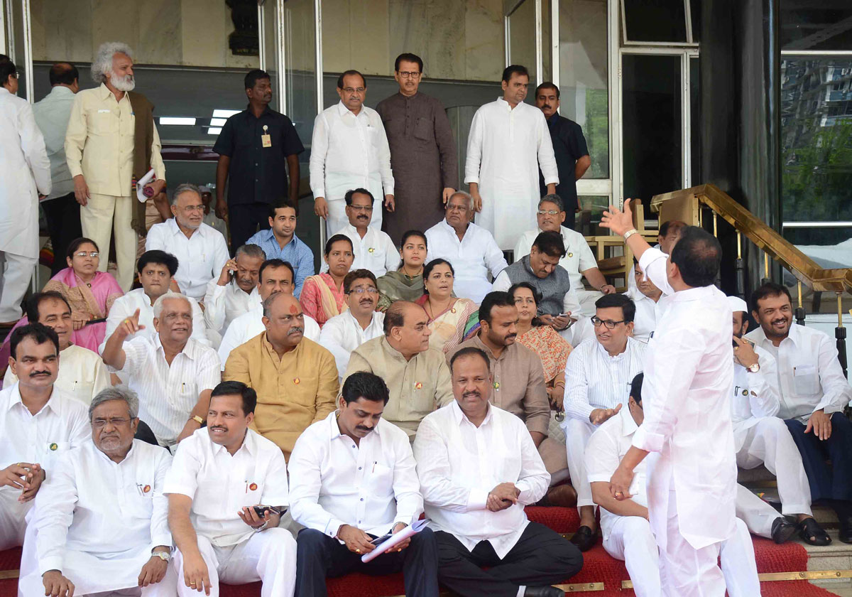 4th Day Monsoon Assembly Session at Vidhan Bhavan in Mumbai.