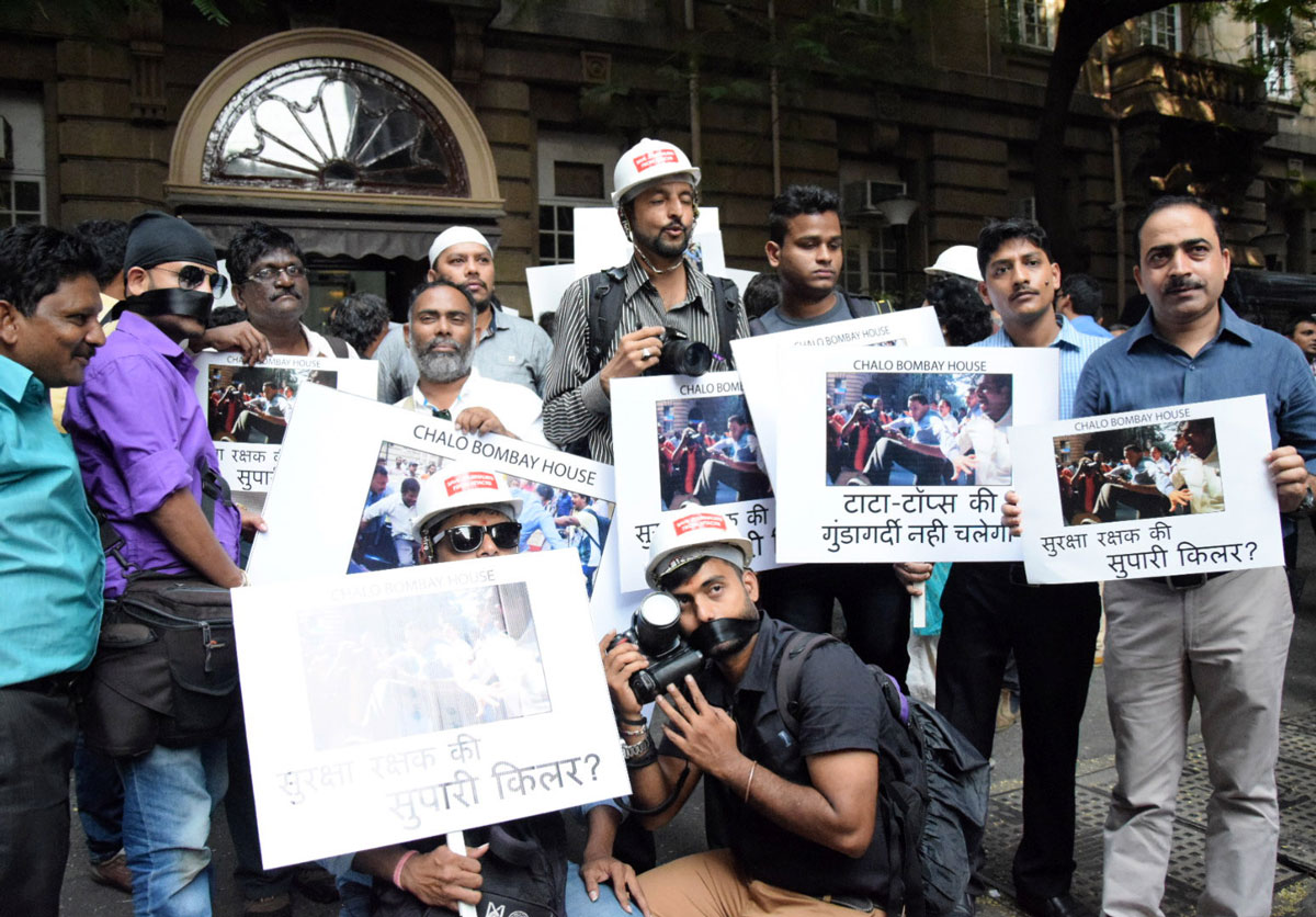 Photojournalist-Journalist Protest March on Bombay House in Mumbai.
