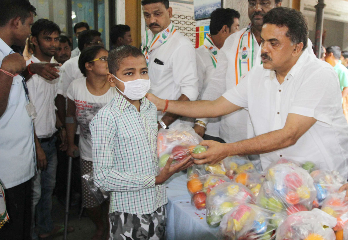 AICC Congress Leader Rahul Gandhi Birthday Celebration by Sanjay Nirupam, President, Mumbai Congress at Bandra.