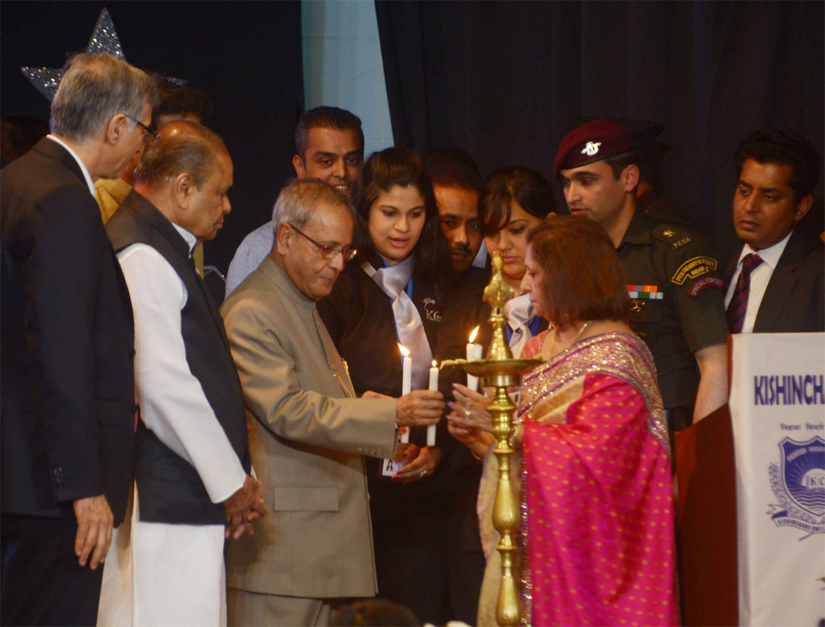 President Of India Pranab Mukherjee During 60th Anniversary Diamond Jubilee Celebration of K.C.College at Churchgate.