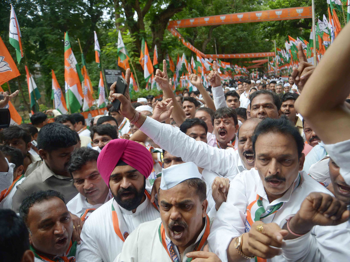 August Kranti Din in Mumbai at August Kranti Maidan.