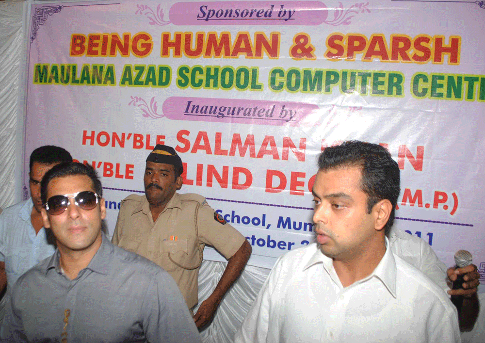 M.P.MILIND DEORA &  SALMAN KHAN AT MADANPURA .