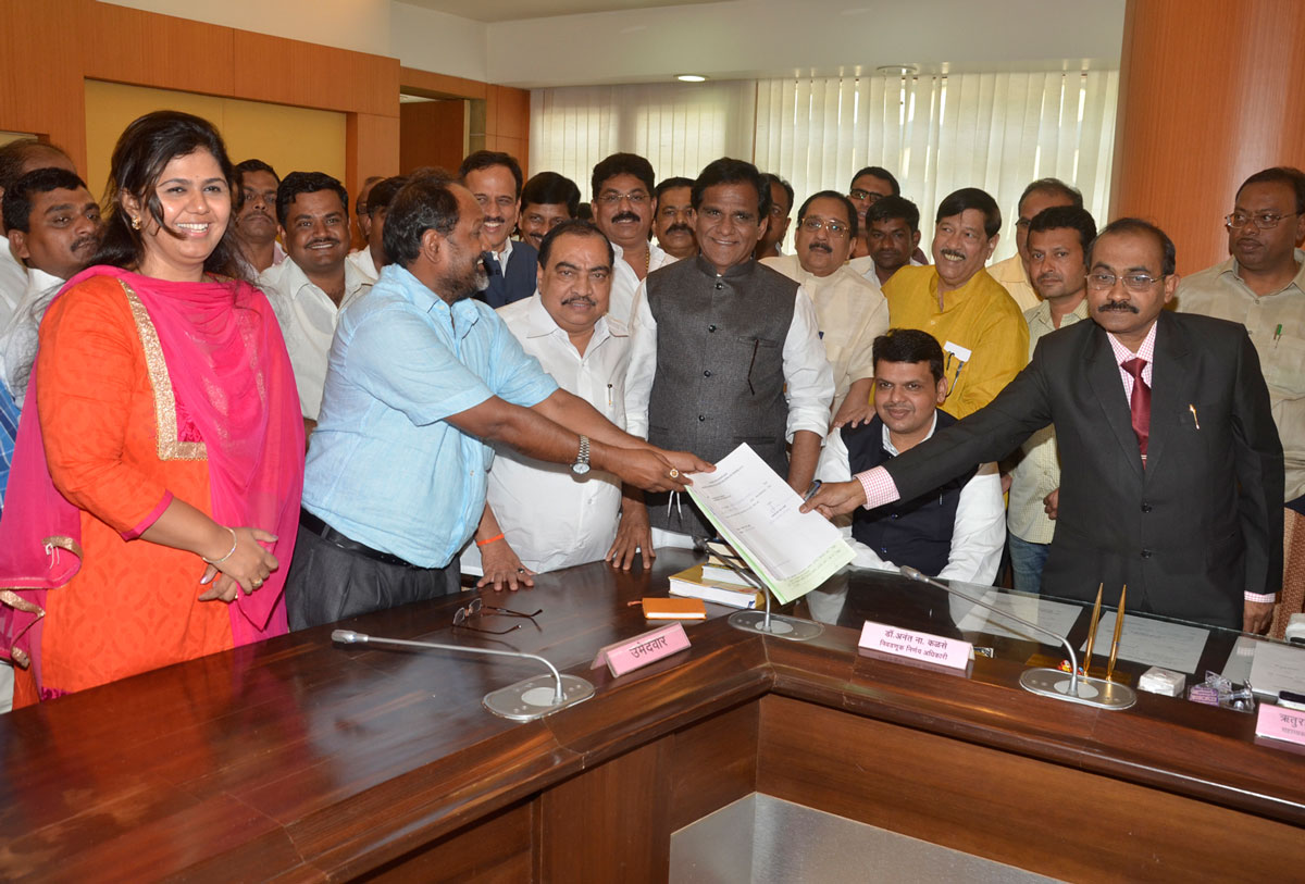 MLC Election Candidates Filed their Nomination Form in Presence of Chief Minister Devendra Fadnavis at Vidhan Bhavan.