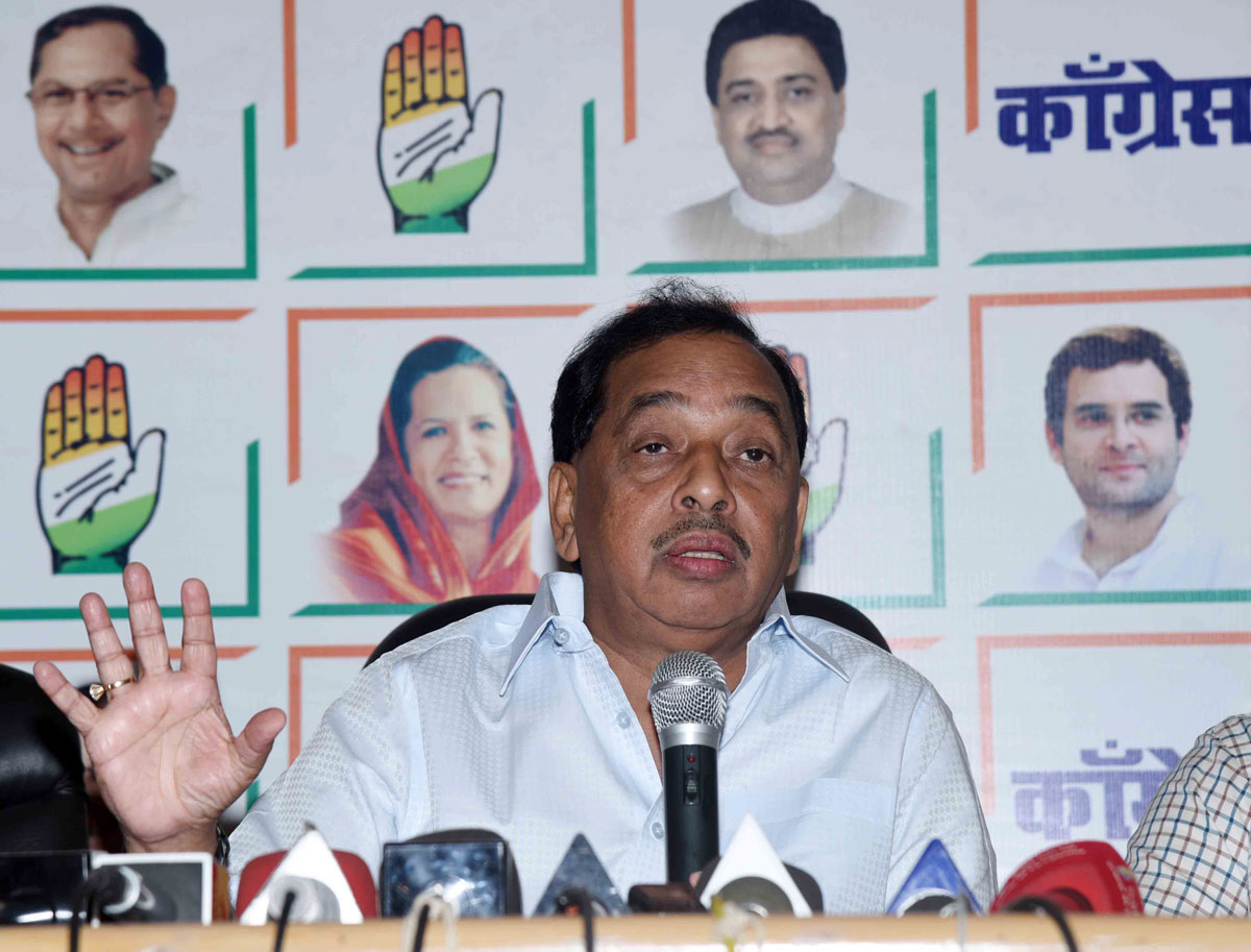 Congress Leader Narayanrao Rane Press Conference at Gandhi Bhavan.