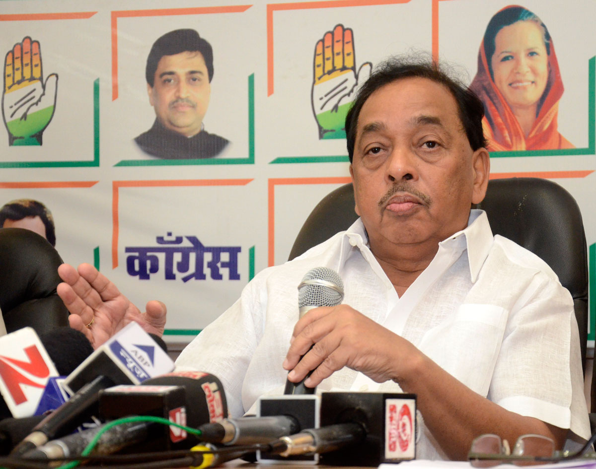 Congress Leader & Ex.Chief Minister Narayanrao Rane Press Conference at Gandhi Bhavan.