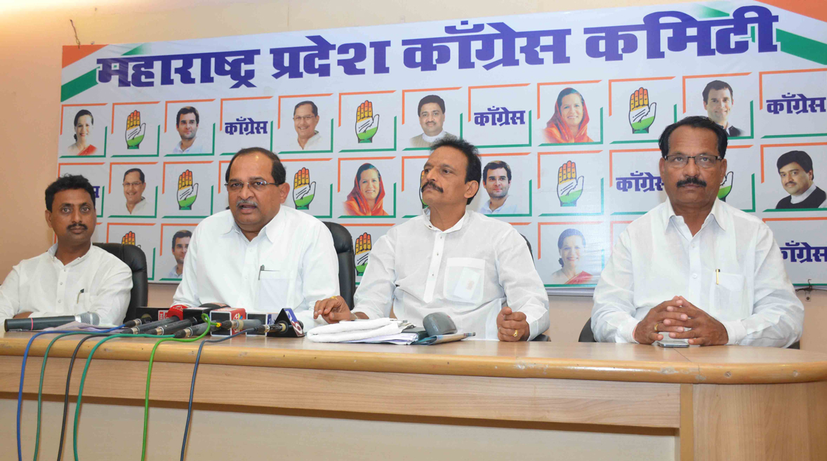 Opposition Leader MLA  Radhakrishna Vikhe Patil Press Conference at Gandhi Bhavan.