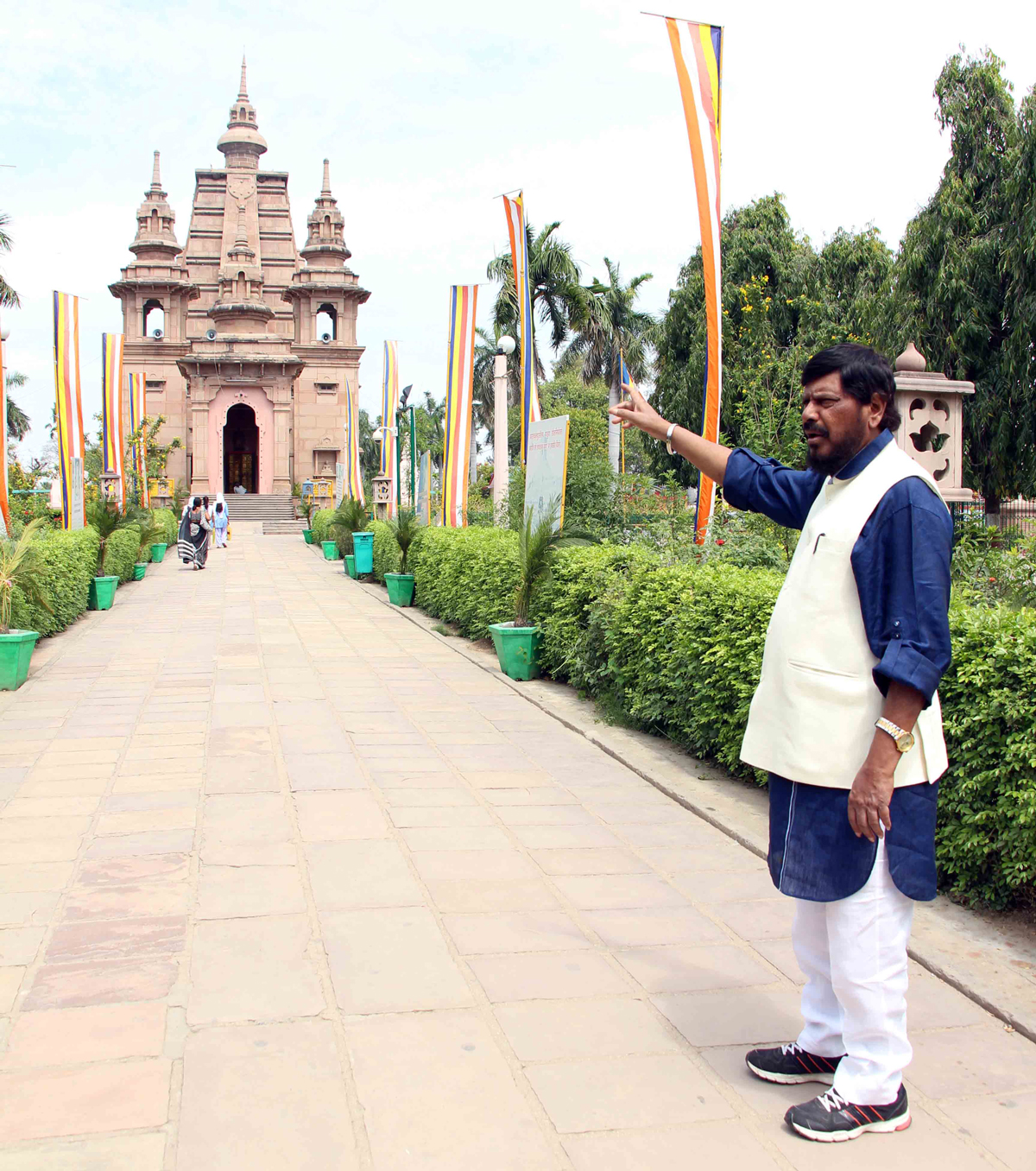 MP & RPI President Ramdas Athawale Bharat Bhim Yatra at Sarnath Boudh Vihar Uttar Pradesh.