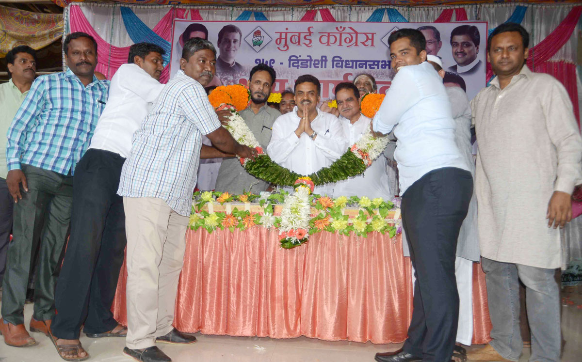 MRCC President Sanjay Nirupam During Karyakarta Melava at Nirmala Hall  Malad (E).