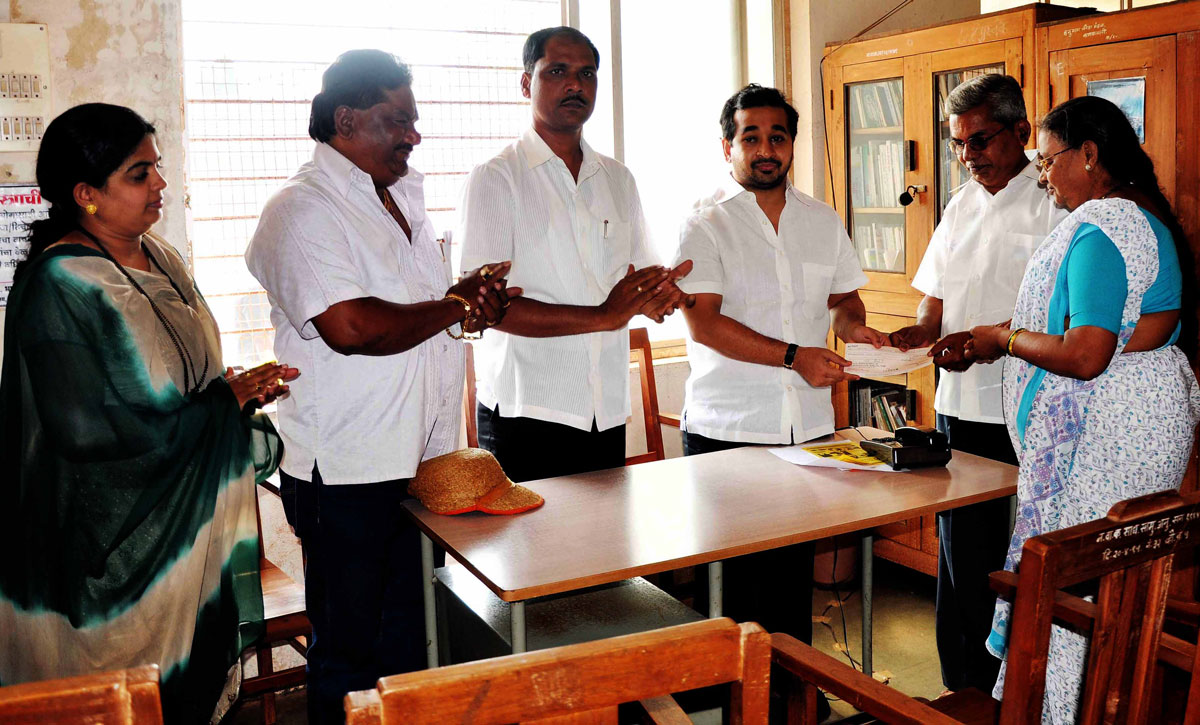 SWABHIMAN SANGHATNA PRESIDENT NITESH NARAYANRAO RANE AT KANKAVLI.