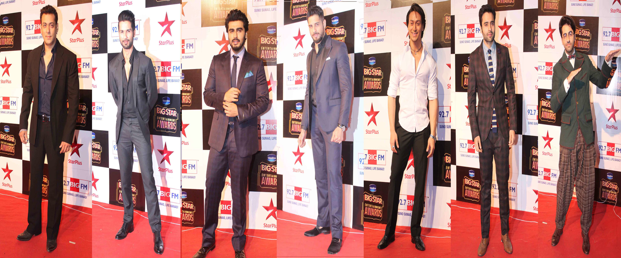 SuperStar's at Red Carpet of 92.7 BIG FM Big Star Entertainment Awards.