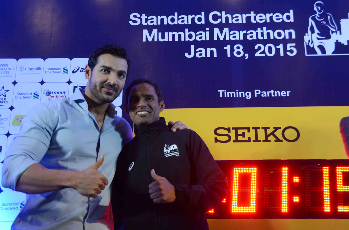 The Standard Chartered Mumbai(SCMM) Marathon Press Conference at Hotel Trident.