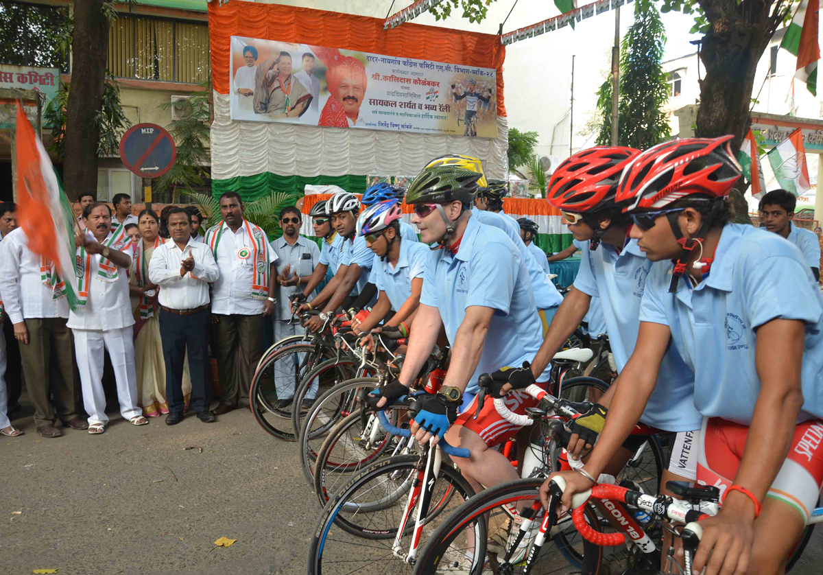 CYCLE RACE ON MLA KALIDAS KOLAMBKAR BIRTHDAY AT DADAR.