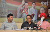 MRCC President Sanjay Nirupam Press Conference at Rajiv Gandhi Bhavan.