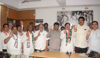 MPCC President Ashokrao Chavan at Tilak Bhavan Dadar.