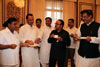 TEA PARTY BY CHIEF MINISTER PRITHVIRAJ CHAVAN DAY BEFORE BUDGET SESSION IN MUMBAI AT SAHAYADRI GUEST HOUSE.
