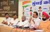 Mumbai Congress President MLA Bhai Jagtap During Press Conference at Rajiv Gandhi Bhavan Azad Maidan.