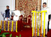 GOVERNOR K.SANKAARANARAYANAN & CHIEF MINISTER PRITHVIRAJ CHAVAN AT RAJ BHAVAN MUMBAI.