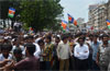 MNS CHIEF RAJ THAKRE PROTEST RALLY FROM GIRGAON CHOWPATY TO AZAD MAIDAN.