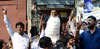 REPUBLICAN PARTY OF INDIA PRESIDENT RAMDAS ATHAWALE,NCP LEADER VIJAY KAMBLE & REPUBLICAN SENA PRESIDENT ANANDRAJ AMBEDKAR AT INDU MILL DADAR.