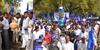 RPI PRESIDENT RAMDAS ATHAWALE PROTEST AT DELHI PARLIAMENT.