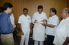 MINISTER NARAYANRAO RANE PRESENTED A CHEQUE OF Rs.1 CRORE TO CHIEF MINISTER RELIFE FUND AT VIDHAN BHAVAN.