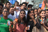 MUMBAI NSUI PRESIDENT SURAJ SINGH THAKUR & TEAM ARRANGED A PROGRAMME TO SUPPORT GIRLS STUDENT'S AT SYDENHAM COLLEGE.