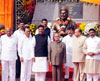 The President Pranab Mukherjee unveiled the statue of Chhatrapati Shivaji Maharaj at Kalwa, Thane near Mumbai.
