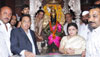 Minister Narayanrao Rane with Nilamtai Rane at Pandharpur Temple.