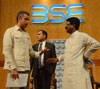 South Mumbai MP Candidates Milind Deora & Arvind Sawant at BSE. South Mumbai MP Candidates Milind Deora & Arvind Sawant at BSE.