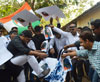 Mumbai Pradesh Youth Congress had organised a protest against Baba Ramdev. Mumbai Pradesh Youth Congress had organised a protest against Baba Ramdev.