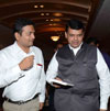 BJP Yuva Leader Adv.Amit Munde meets Chief Minister Devendra Fadnavis at Sahayadri Guest House. BJP Yuva Leader Adv.Amit Munde meets Chief Minister Devendra Fadnavis at Sahayadri Guest House.